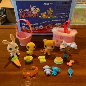 RARE Littlest Pet Shop Spring Easter Basket from 2005 - Like New